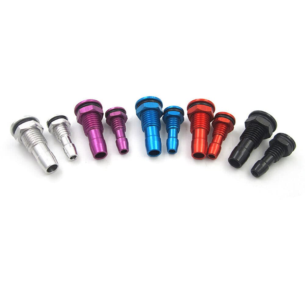 TEAMWILL 2PCS M6 / M8 Water Outlet Motor Cooling Water Nipple Nozzle for RC Boat Marine (M8 Black)