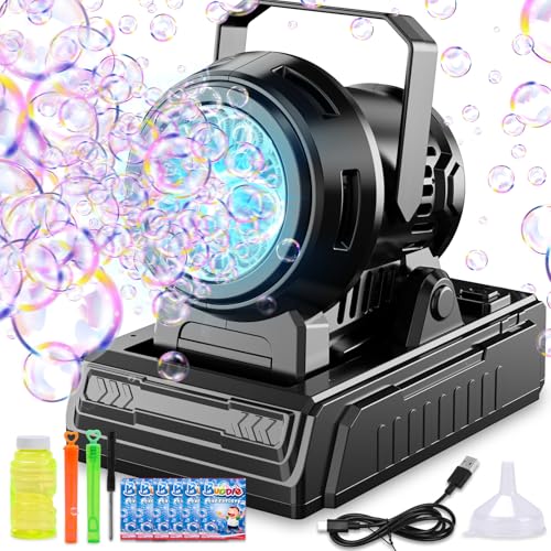 SHCKE Automatic Bubble Machine 10 Holes Bubble Blower,45° Adjustable