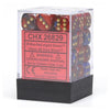 Chessex DND Dice Set D&D Dice-12mm Gemini Blue, Red, and Gold Plastic Polyhedral Dice Set- for Dungeons and Dragons Dice Includes 36 Dice - D6