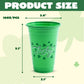 JOYIN 72 Pcs St.Patrick‘s Day 16 oz Cups, Green Disposable Plastic Lucky Clover Cups for Saint Patrick Party Supplies Set, Irish Lucky Day Party