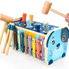 KIDWILL Wooden Hammering Pounding Toy for 12+ Months Kids, Montessori Toys for 1+ Year Old Babies, Early Development Toy with Pounding Bench