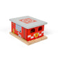 Bigjigs Rail Firestation Shed, Red
