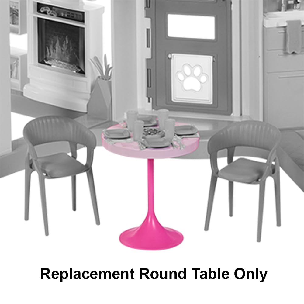 Replacement Part for Barbie Doll Dreamhouse Doll House Playset HMX10 - Replacement Pink Round Table