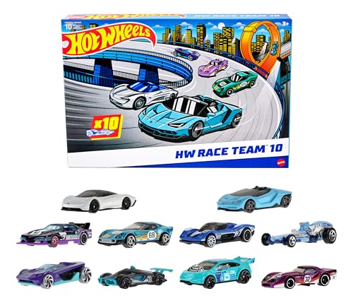 Hot Wheels 10-Pack of Toy Race Cars (Styles May Vary)