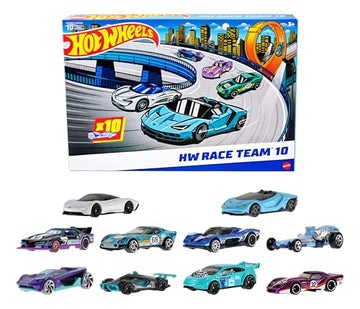 Hot Wheels 10-Pack of Toy Race Cars (Styles May Vary)