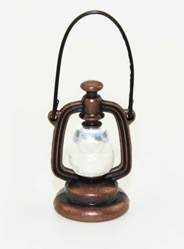 SXFSE Dollhouse Decoration Accessories, 1:12 Dollhouse Miniature Scene Model Hurricane Lantern (Red Copper, 23 x 43 mm)