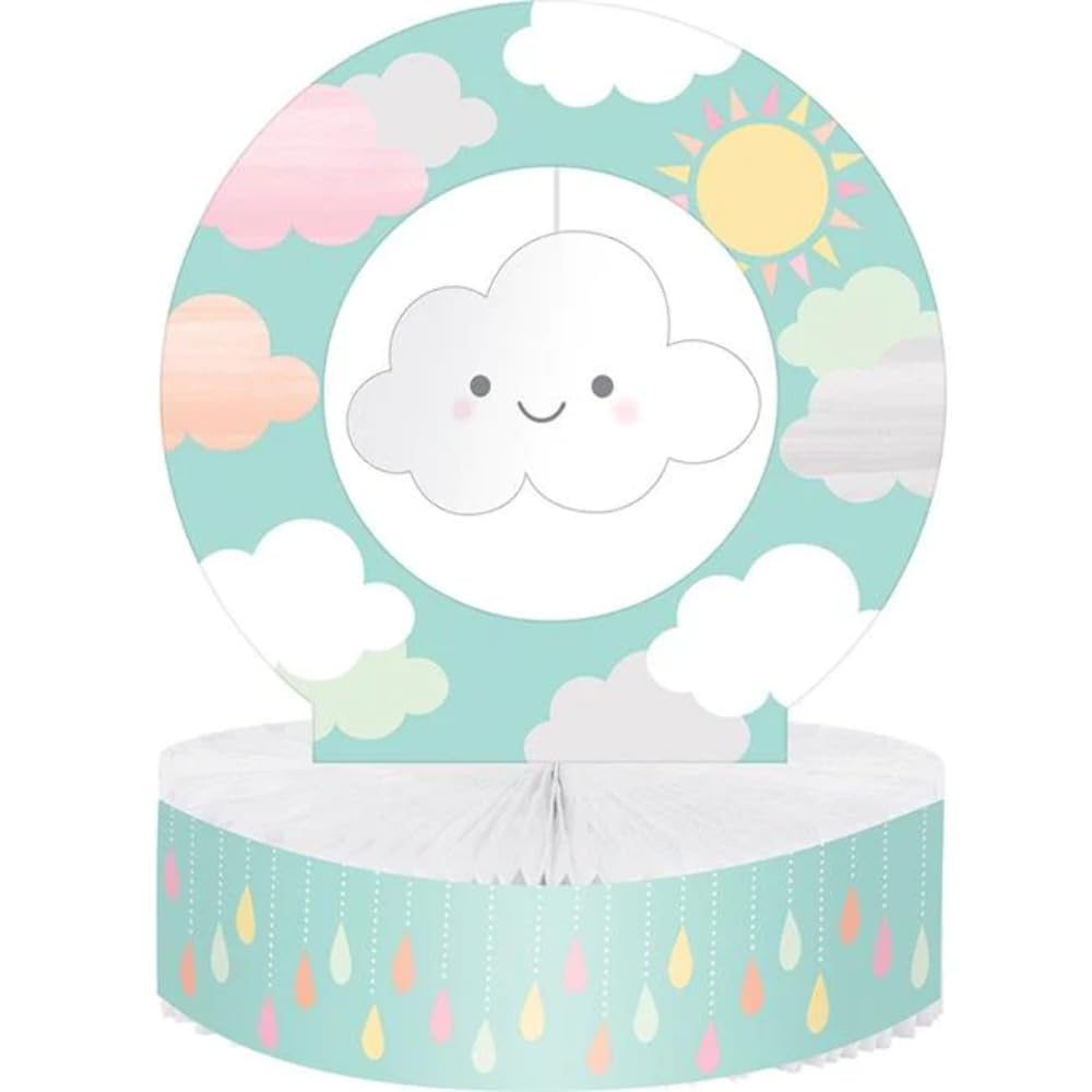 Creative Converting Clouds Centerpiece, 12” x 9”, Multi-color