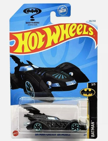 Hot Wheels Batman Forever: Batmobile Regular Treasure Hunt 3/5, Batman Die-Cast Car