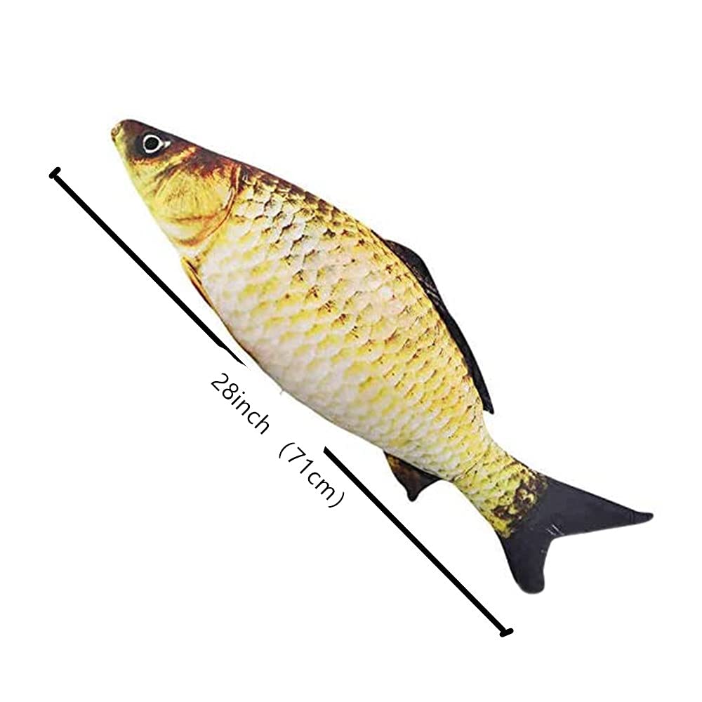 JULAN 3D Giant Soft Fish Cushion Pillow Carp Plush Pillow Stuffed Toy Throw Pillow for Home Decoration Gift Kids Pillow Stuffed Animal Toy ?28inch