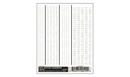 Railroad Gothic Numbers, White