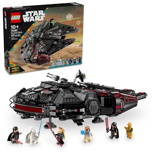 LEGO Star Wars The Dark Falcon Buildable Starship - Star Wars Toy Set for Boys and Girls - Collectible Millenium Falcon Toy with 6 Minifigures -