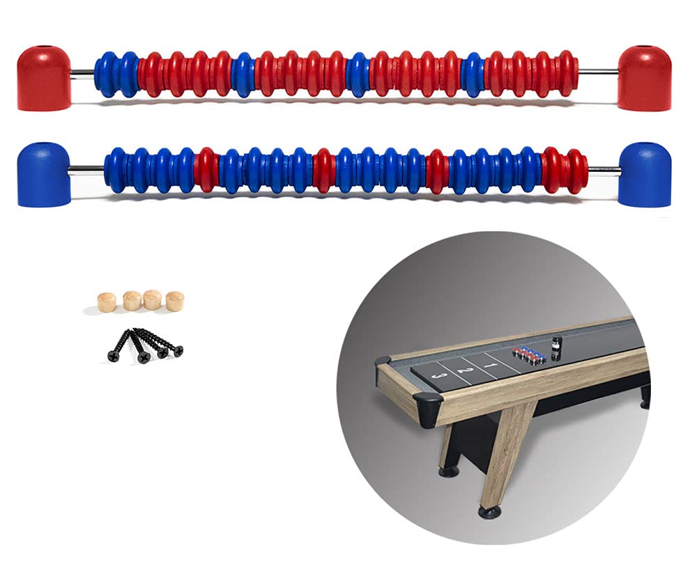 Zdgao Shuffleboard Score Keeper - Abacus Bead Score Counter, Wooden Shuffleboard Scorer for Shuffleboard Tables with Installing Hardwares