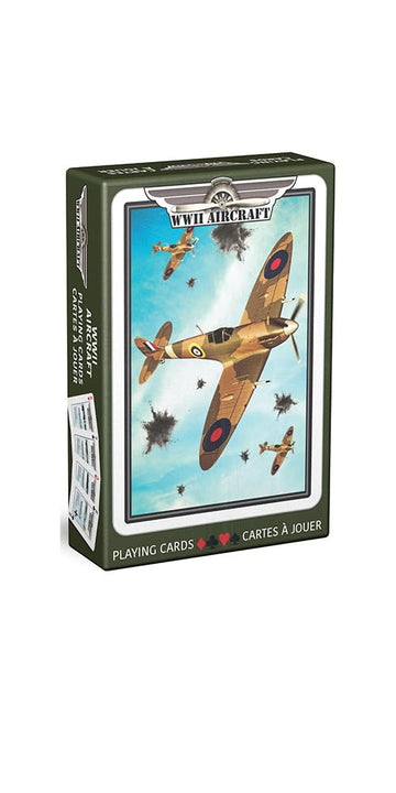 EuroGraphics WWII Aircraft Playing Cards - Cool Deck of Cards with 54 Vintage Warplane Images - Premium Professional Poker Playing Card Deck Playing
