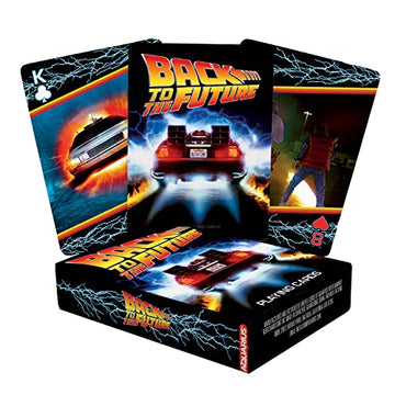 AQUARIUS Back to the Future Playing Cards Standard Size - Themed Novelty Deck with 52 Unique Movie Designs - Collectible Merchandise Gift for Teens