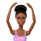 Barbie Ballerina Doll, Brunette Fashion Doll Wearing Purple Removable Tutu, Posed with Ballet Arms & “en Pointe” Toe Shoes
