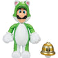 Super Mario Cat Luigi 4 Inch Action Figure with Super Bell