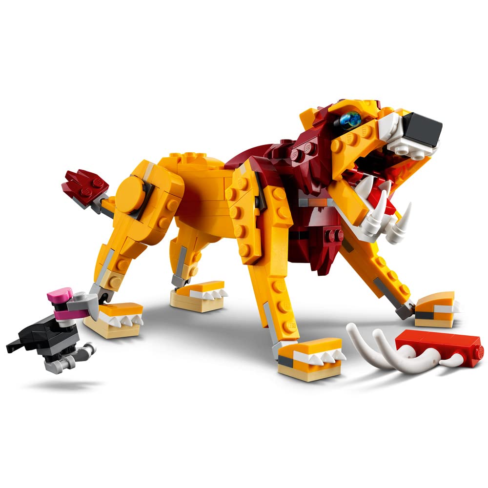 LEGO Creator 3in1 Wild Lion 31112 3in1 Toy Building Kit Featuring Animal Toys for Kids, New 2021 (224 Pieces)