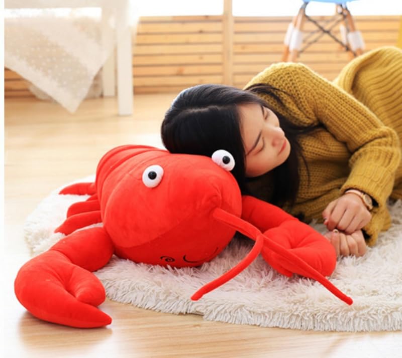 XIZHI Lobster Plush Stuffed Animal Toy Lobster Pillow Red 21 Inch Suitable for Christmas and Birthday with Huggable Gifts