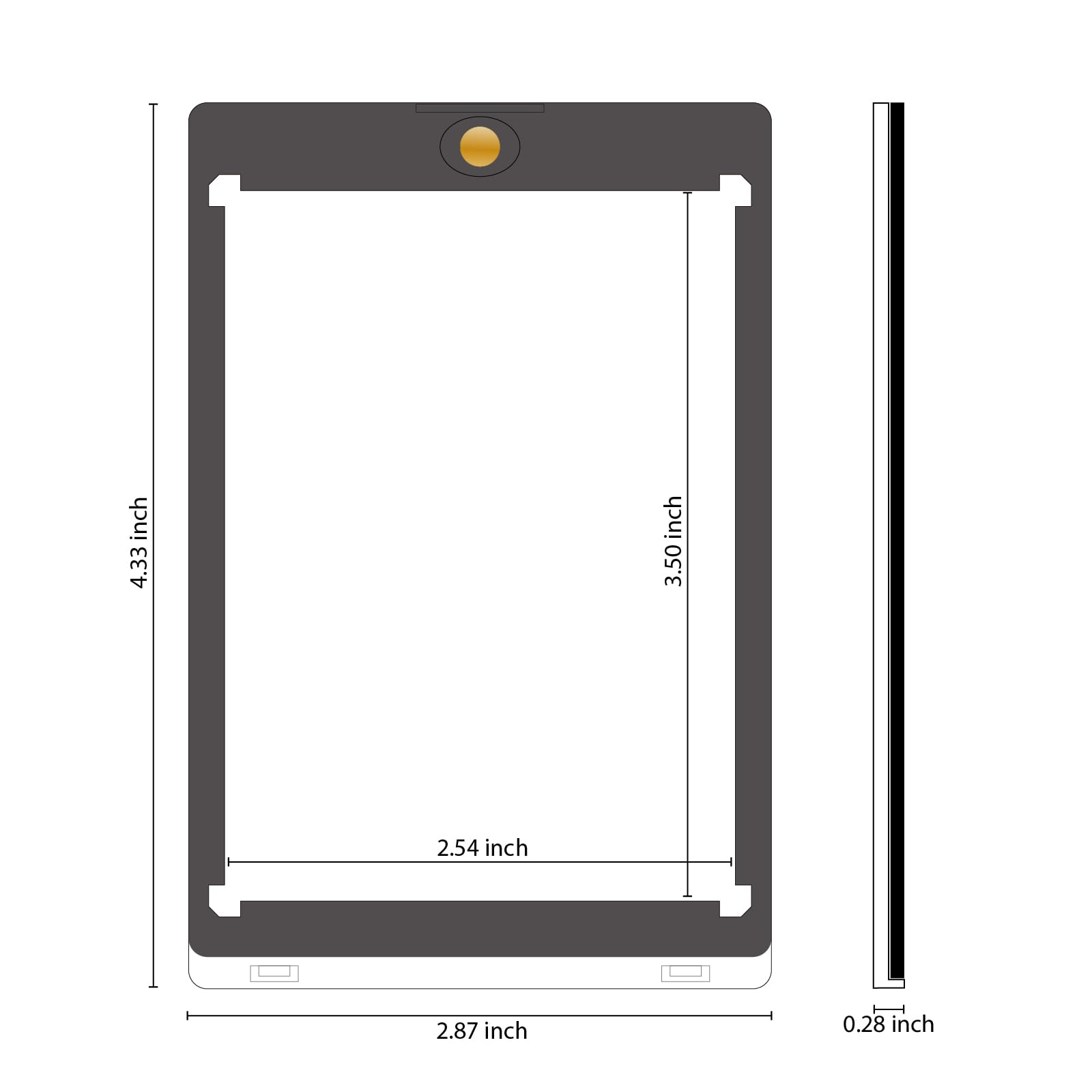 RIXUGIT 10-Pack Black Border 35pt One Touch Magnetic Card Holder