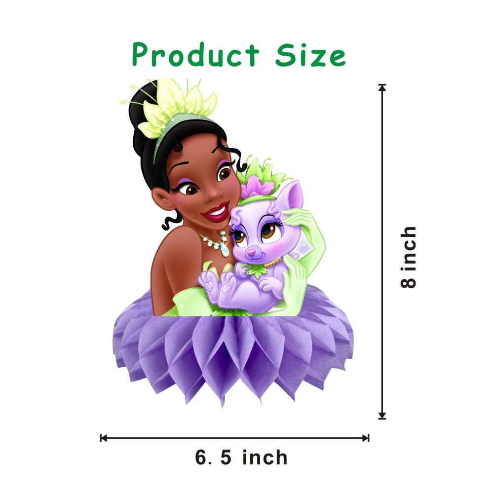 8Pcs Princess Frog Table Centerpieces Birthday Party Supplies Double Side Table Decorations for Tiana Party Decorations