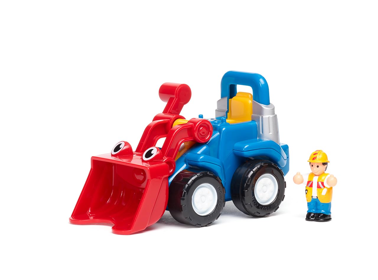 Wow Toys Lift-It Luke - Friction Powered Forklift Toy with Driver Figure | Toddler Construction Vehicle Toy Ages 1.5-5 Years