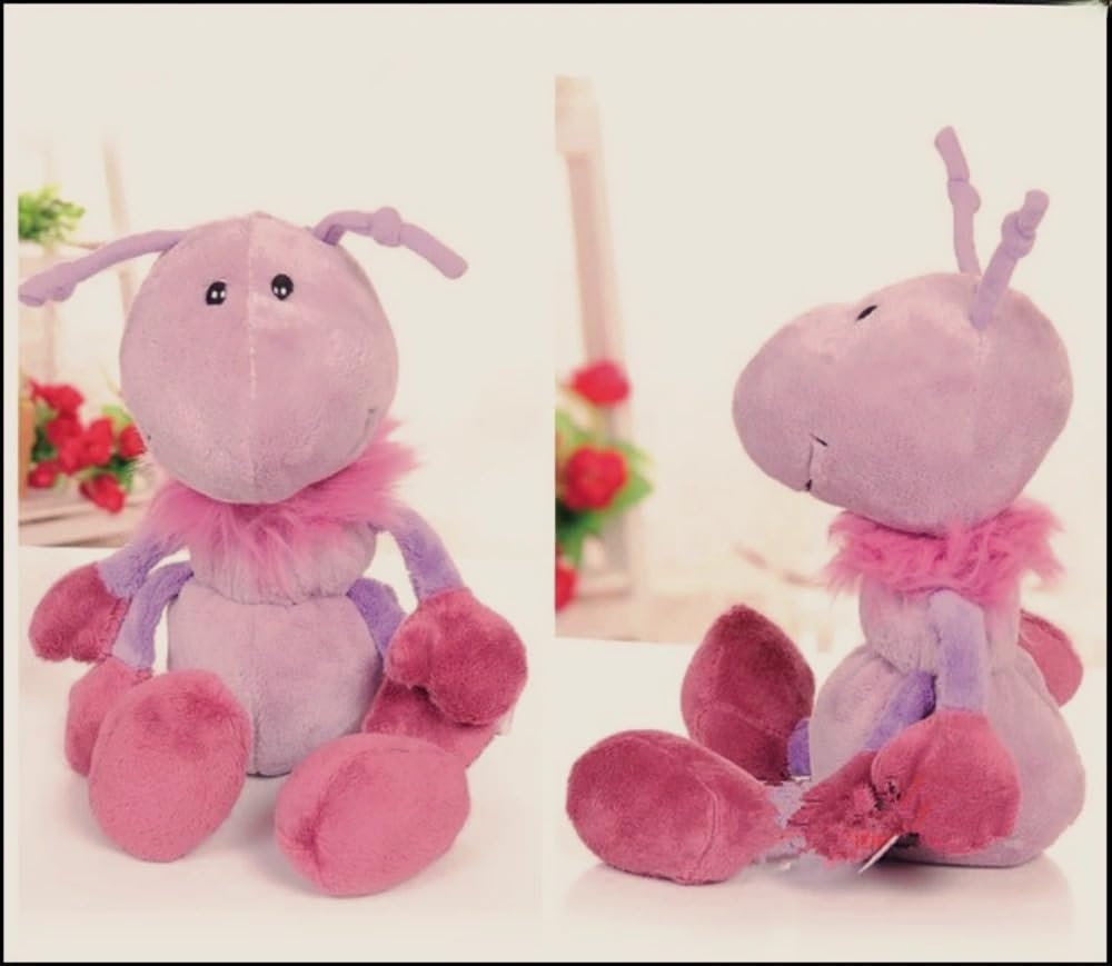 Xshelley 13.7 inch Ant Plush with Scarf Stuffed Animal Soft Plush Toy,Ants Plush Doll,for Birthday Party Gifts Home Decorations (Purple)
