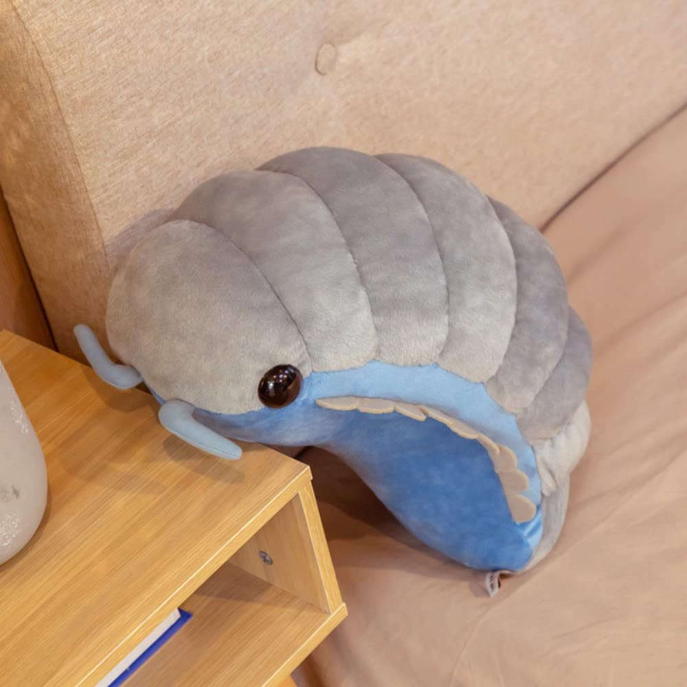 Xshelley Plush Likelike Insect Plush Toys,Pill Bug Stuffed Soft Animals Pillow Back Cushion Insect Doll Kids Toys Girls Boys Birthday Gift (11.8 inch)