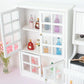 SXFSE Dollhouse Decoration Accessories,1:12 Dollhouse Furniture Miniature Bookshelf Cabinet Living Room Pretend Toy