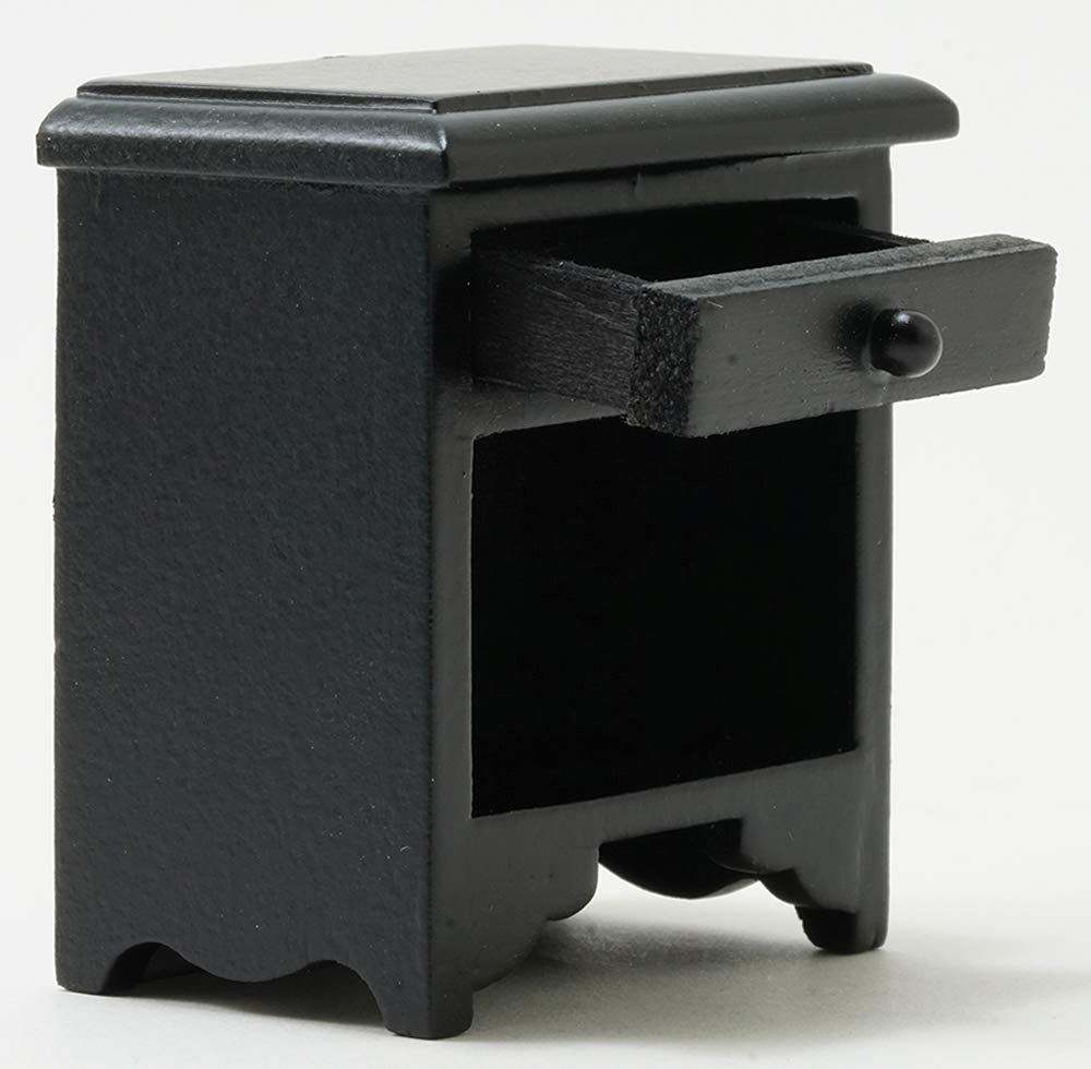 Classics by Handley Dollhouse Miniature Night Stand, Black