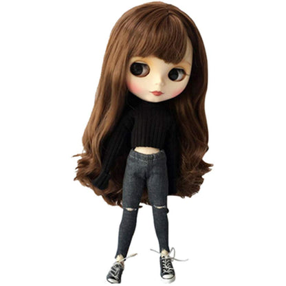 DoubleWood Handmade Casual Sweater & Jean/Pants Replacement for Blythe & Pullip Dolls, 1/6 Fashion Doll Clothing Set Accessories