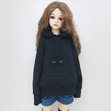 30CM / 45CM / 60CM Doll Clothes 1/3 1/4 1/6 BJD Doll Accessories BJD SD DIY Fashion Hoodie Toys Dolls Clothing (1/6,Black)