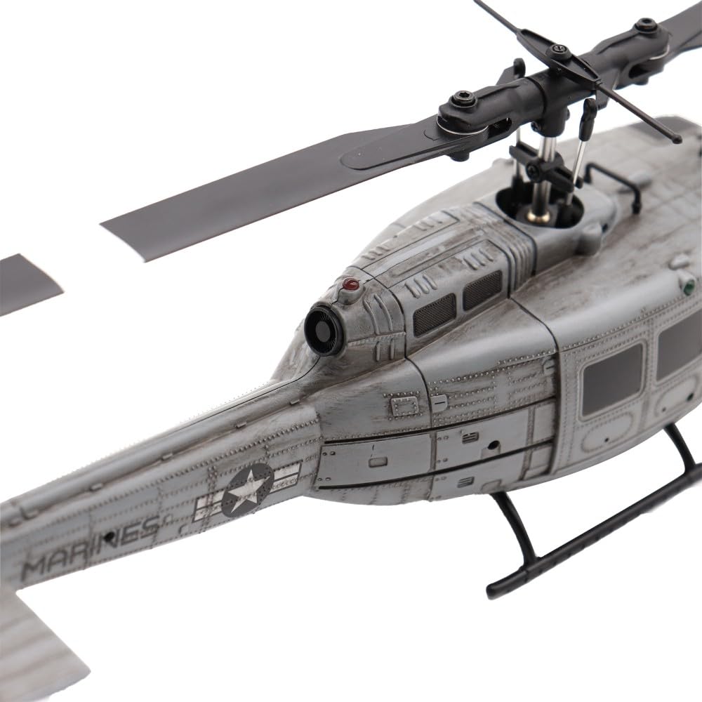 Helidirect RC ERA C032 Huey UH1 6-Axis Gyro Stabilized Optical Sensor Dual Brushless Power RC Aircraft 3D 6CH RC Helicopter RTF for Beginners, Adults