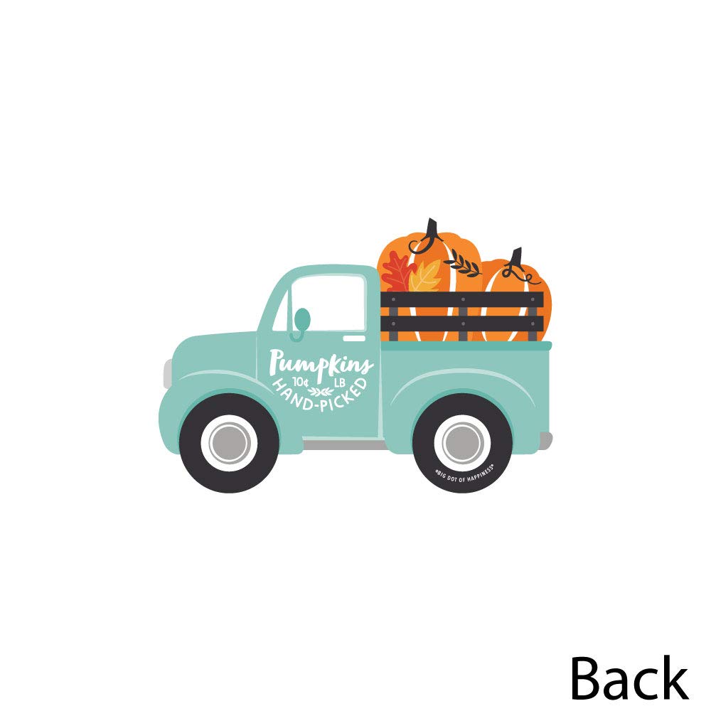 Big Dot of Happiness Happy Fall Truck - Decorations DIY Harvest Pumpkin Party Essentials - Set of 20