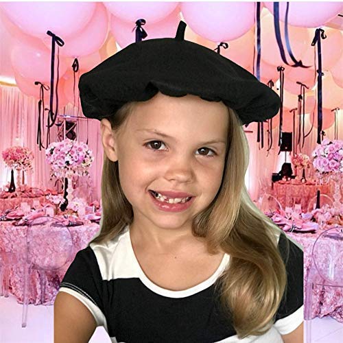 Picki Nicki Beret Hats for Women and Kids Perfect for Paris/Art Party (Set of 10, Black)