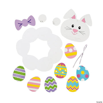 Easter Bunny Wreath Craft Kit - Makes 12 - DIY Crafts for Kids and Fun Home Activities