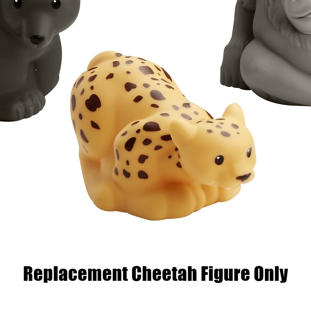 Fisher-Price Replacement Part Little People Zoo Animal Playset DKN66 - Replacement Orange and Brown Spotted Cheetah Figure