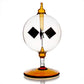 Yiluren Solar Crookes Radiometer Glass Windmill Handmade for Party Home Decoration Gift Orange S