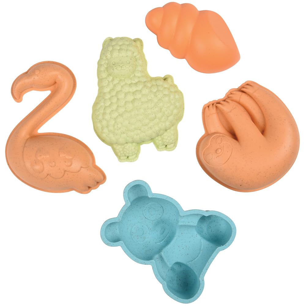 US Toy 9-Piece Eco-Friendly Sand Play Set - Beach Toys for Kids Sandcastle Building Outdoor Sandbox Play Travel Summer Activity Kit