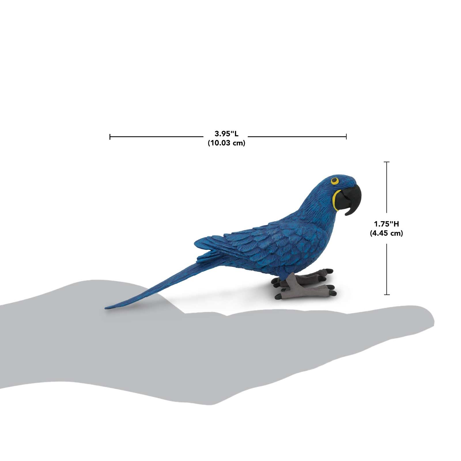Safari Ltd. Hyacinth Macaw Figurine - Lifelike 4.5" Bird Figure - Educational Toy for Boys, Girls, and Kids Ages 3+