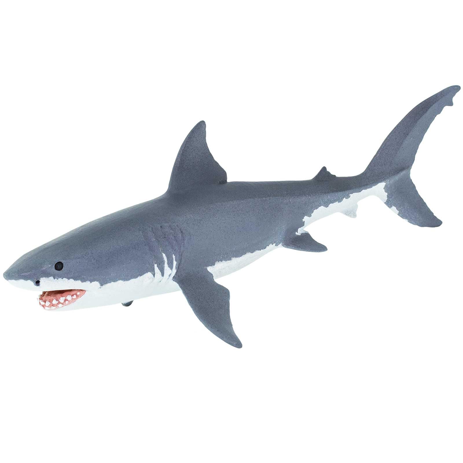 Safari Ltd. Great White Shark Figurine - Lifelike 6.25" Model Figure - Educational Toy for Boys, Girls, and Kids Ages 3+