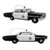 Iconic Replicas 1964 Ford Galaxie 500 Police Car: Mayberry Sheriff (White/Black) 1:43 Diecast Model