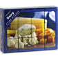 Stages Learning Materials Real Picture Dairy Foods Wood Cube Puzzle Language Builder Preschool Puzzle 6 Puzzles in 1, 12 cubes, 6 Education Fact Cards