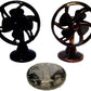 Tiosen Bronze Miniature Fan, 1/12 Scale Decoration, Home Outdoor Decoration Model Living Room Scene Craft Displays