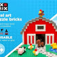 Pix Brix Pixel Art kit Puzzle Bucket - 1,500-Piece Kit with 12-Color Light Palette - Patented Interlocking Building Bricks for 2D and 3D Creations