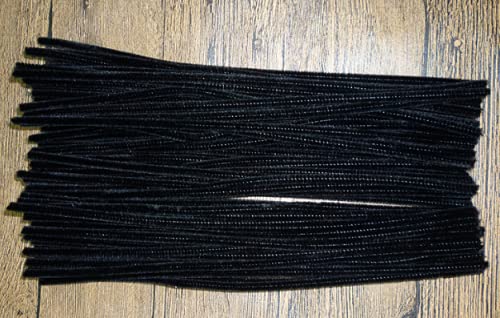 Black Pipe Cleaners (500 Pack) Chenille Stems for DIY Art Decorations Creative Craft (6 mm x 12 Inch)