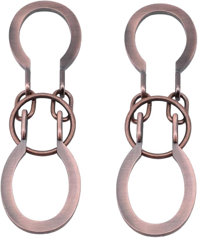 2Pcs Red Copper Lock Puzzle Metal Ring Solution Intellectual Deduction Unlock Puzzle Brain Tease Unlock Horseshoe Buckle Gift, Assembly