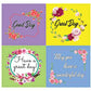 Creanoso Flower Theme Greetings Stickers (10-Sheet) - Total 120 pcs (10 X 12pcs) Individual Small Size 2.1 x 2. Inches, DIY Decoration Art Decal