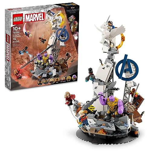 LEGO Marvel Endgame Final Battle 76266 Avengers Model for Build and Display, Collectible Playset with 6 Minifigures Including Captain Marvel, Idea for