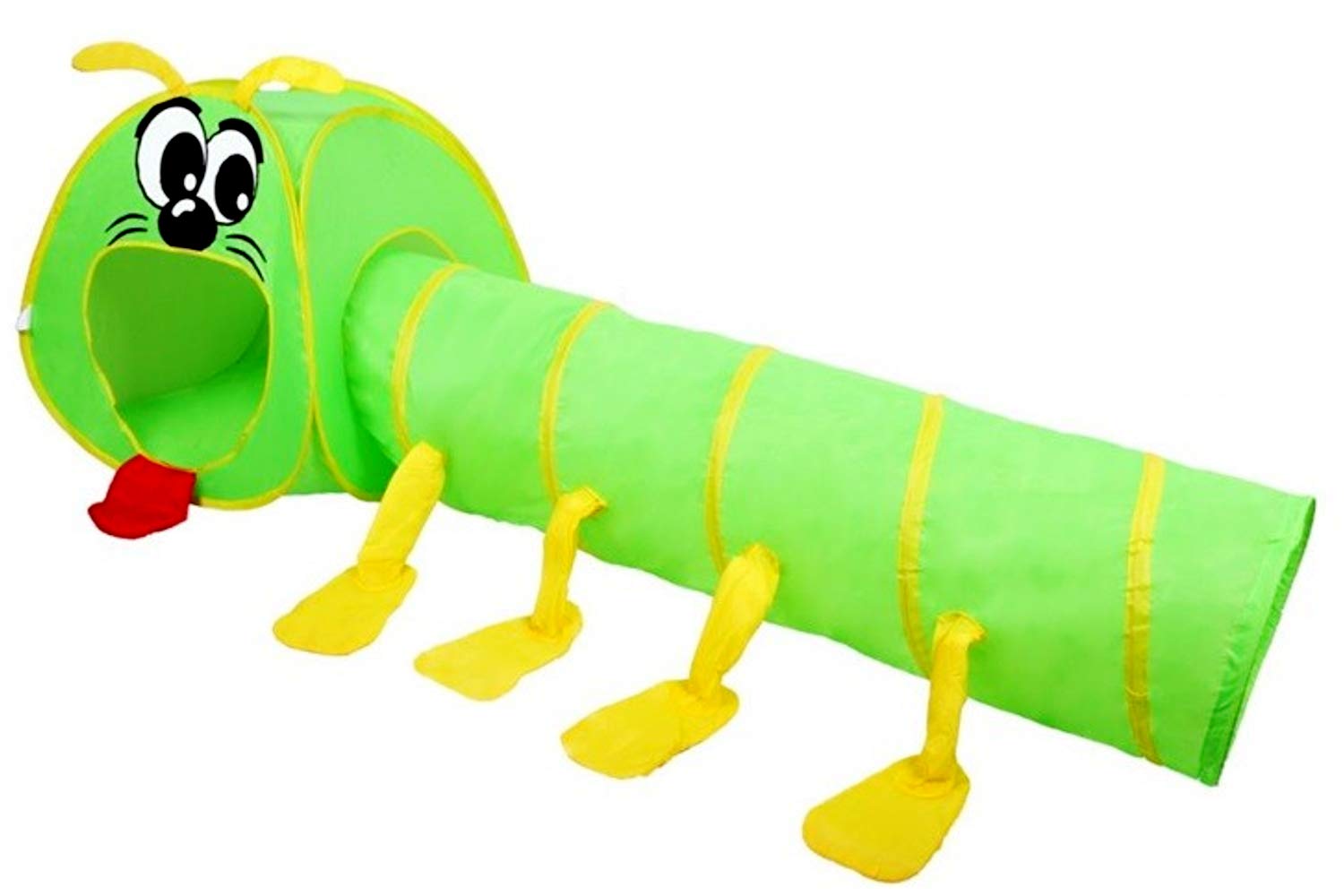 Big Mouth Caterpillar Tent 2pc Pop-up Children Play Tunnel Kids Discovery Station by POCO DIVO