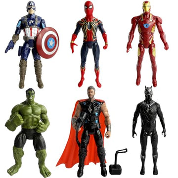 Action Figures Set PVC Collectible Dolls Inspired by Recent Blockbuster Movies - Ideal Memorabilia for Fans and Collector (6PCS)